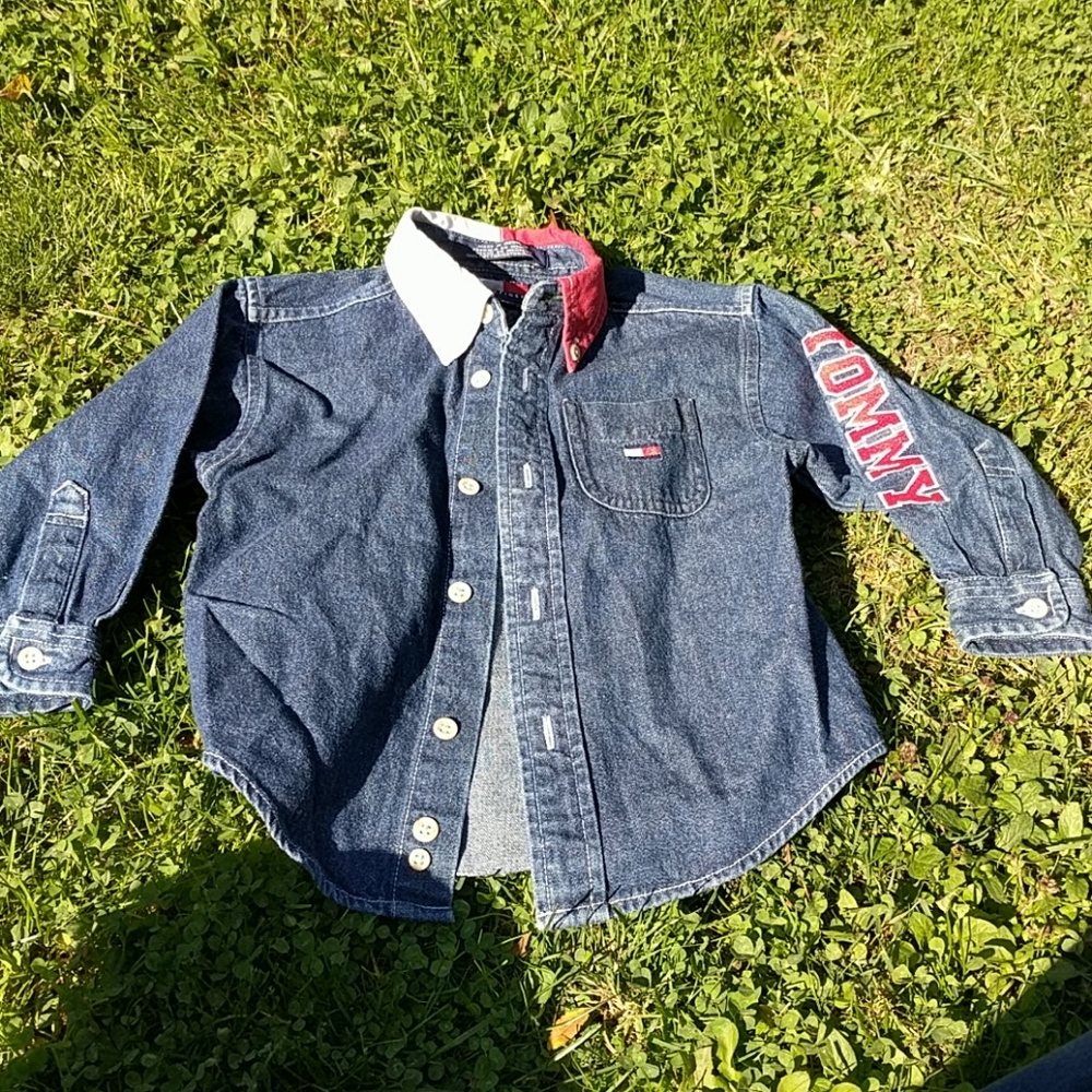 Toddler Tommy Hilfiger button down denim shirt